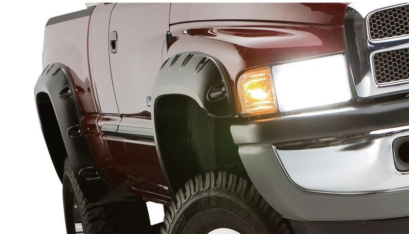 Bushwacker 02-08 Dodge Ram 1500 Fleetside Pocket Style Flares 4pc 75.9/76.3/97.9in Bed - Black - Corvette Realm