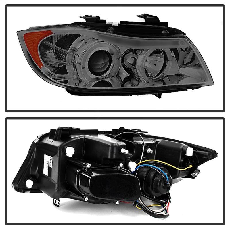 Spyder BMW E90 3-Series 06-08 (4 dr) Proj LED Halo Amber Reflctr Rplc Bulb Smke PRO-YD-BMWE9005-AM-S - Corvette Realm