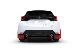 Rally Armor 20-22 Toyota GR Yaris Hatchback Red Mud Flap w/ White Logo - Corvette Realm
