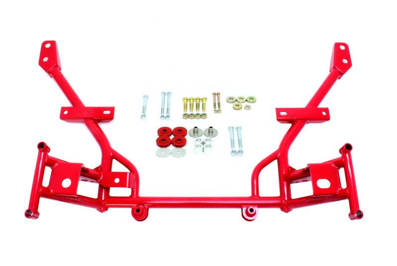 BMR 05-14 S197 Mustang K-Member w/ 1/2in Lowered Motor Mounts and STD. Rack Mounts - Red - Corvette Realm