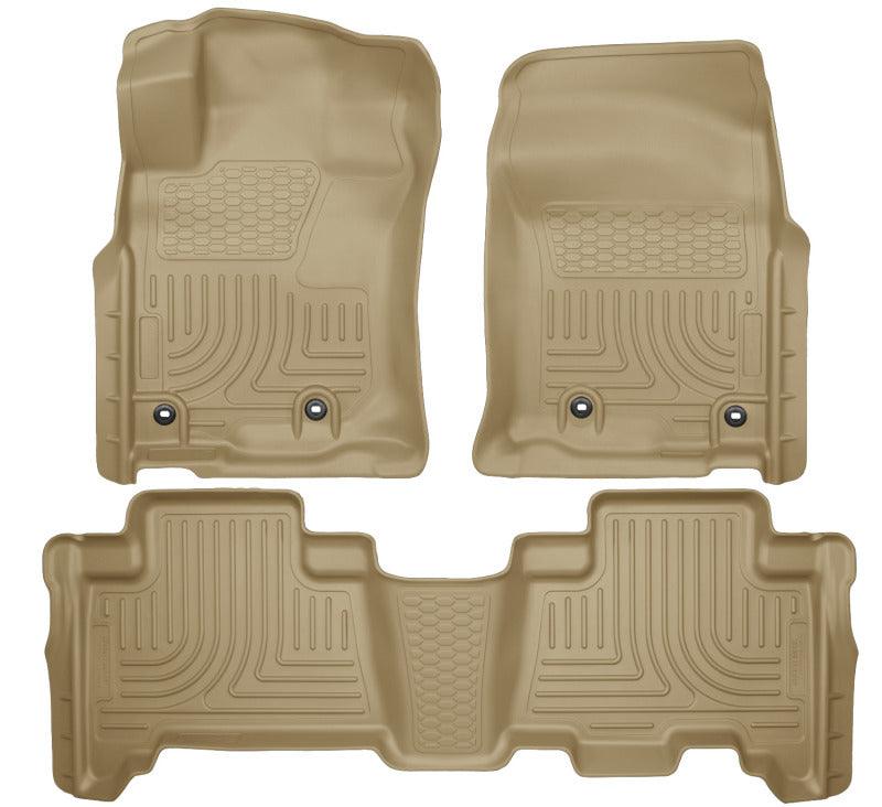 Husky Liners 2013 Toyota 4Runner WeatherBeater Tan Front & 2nd Seat Floor Liners - Corvette Realm