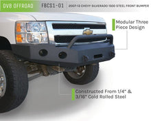 Load image into Gallery viewer, DV8 Offroad 07-13 Chevrolet Silverado 1500 Front Bumper - Black Powdercoat - Corvette Realm