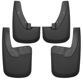 Husky Liners 09-17 Dodge Ram 1500/2500 Both w/ OE Fender Flares Front and Rear Mud Guards - Black - Corvette Realm