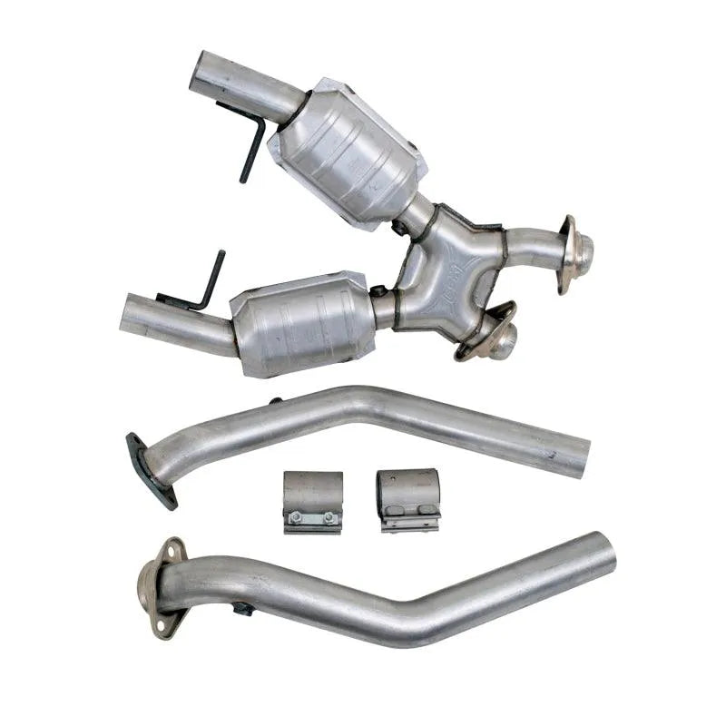 BBK 96-98 Mustang 4.6 GT High Flow X Pipe With Catalytic Converters - 2-1/2 - Corvette Realm