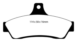 EBC 03-04 Pontiac GTO 5.7 (Solid Rear Rotors) Redstuff Rear Brake Pads - Corvette Realm