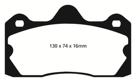 EBC 10+ Lotus Evora 3.5 Redstuff Rear Brake Pads - Corvette Realm