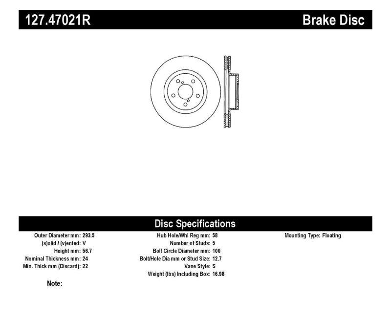StopTech Slotted & Drilled Sport Brake Rotor - Corvette Realm