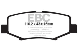 EBC 06-11 Dodge Nitro 3.7 Extra Duty Rear Brake Pads - Corvette Realm