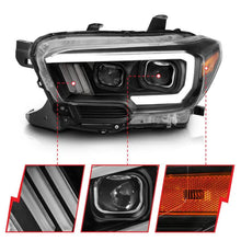 Load image into Gallery viewer, ANZO 2016-2017 Toyota Tacoma Projector Headlights w/ Plank Style Switchback Black w/ Amber - Corvette Realm