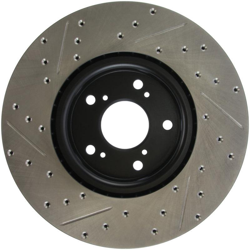 StopTech 04-08 Acura TL (Brembo Caliber) SportStop Slotted &amp; Drilled Left Front Rotor - Corvette Realm