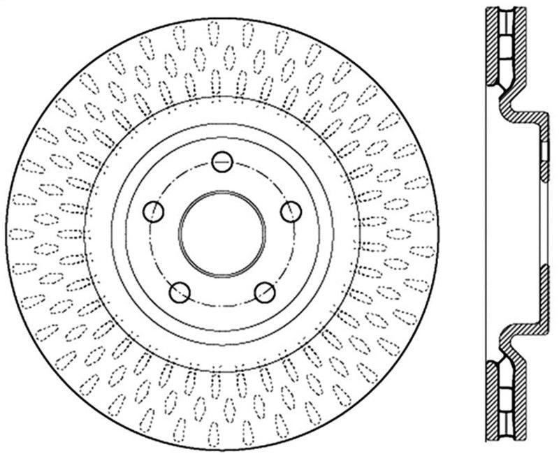 StopTech 12-18 Jeep Grand Cherokee SRT8 (380mm Front Disc) Front Left Slotted Sport Brake Rotor - Corvette Realm