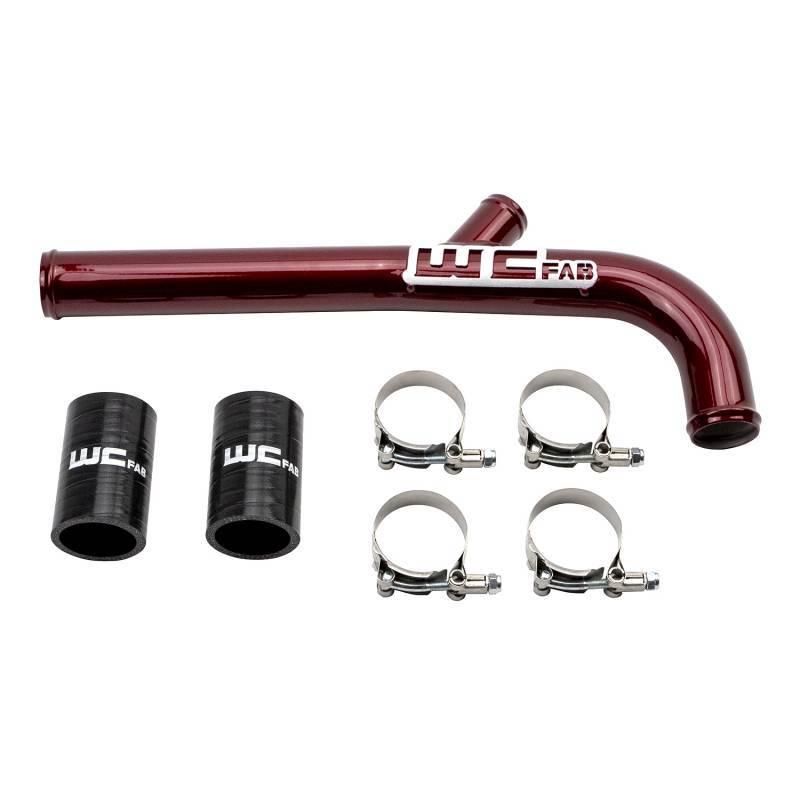 Wehrli 13-15 Dodge Cummins 6.7L w/Dual Radiator Upper Coolant Pipe - Bengal Red - Corvette Realm