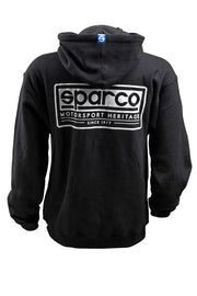 Sparco Swtshrt Hooded Heritage Blk Me