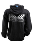 Sparco Swtshrt Hooded Heritage Blk Me
