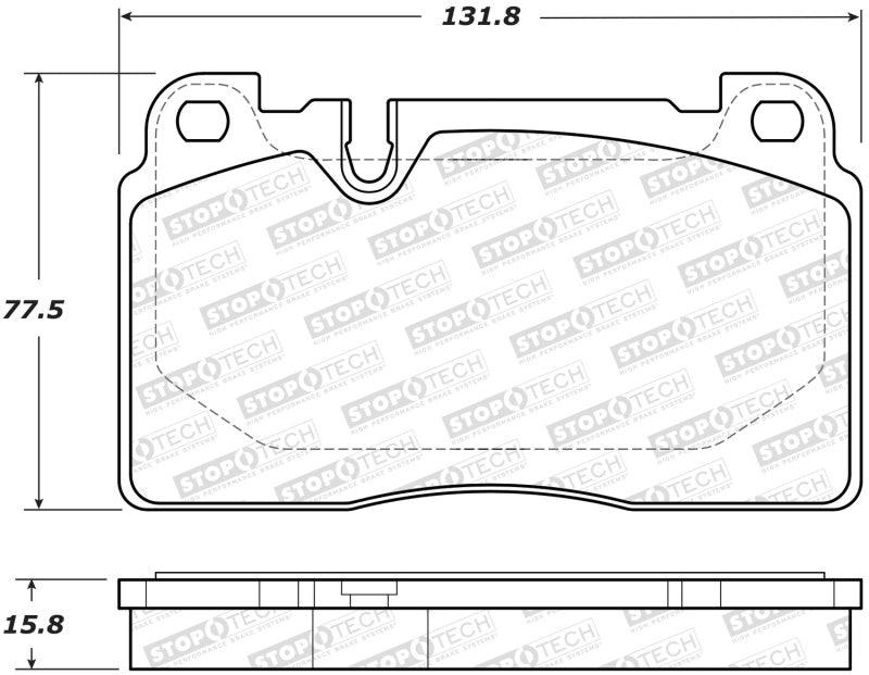 StopTech 07-15 Audi Q7 Street Performance Front Brake Pads - Corvette Realm