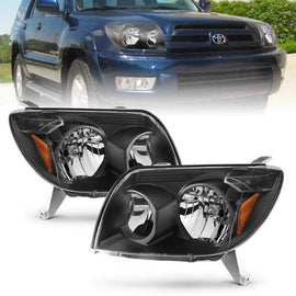 ANZO 2003-2005 Toyota 4Runner Crystal Headlights Black - Corvette Realm
