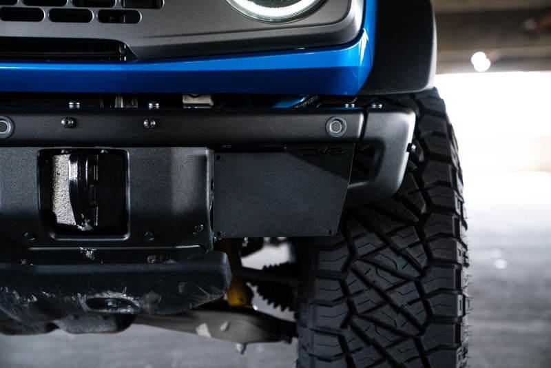 DV8 Offroad 21-22 Ford Bronco Factory Front Bumper License Relocation Bracket - Side - Corvette Realm