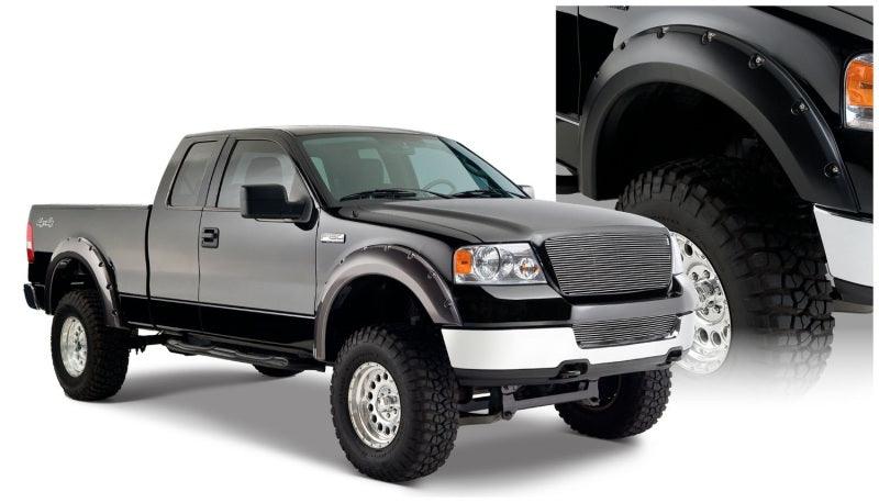 Bushwacker 04-08 Ford F-150 Styleside Pocket Style Flares 4pc 66.0/78.0/96.0in Bed - Black - Corvette Realm