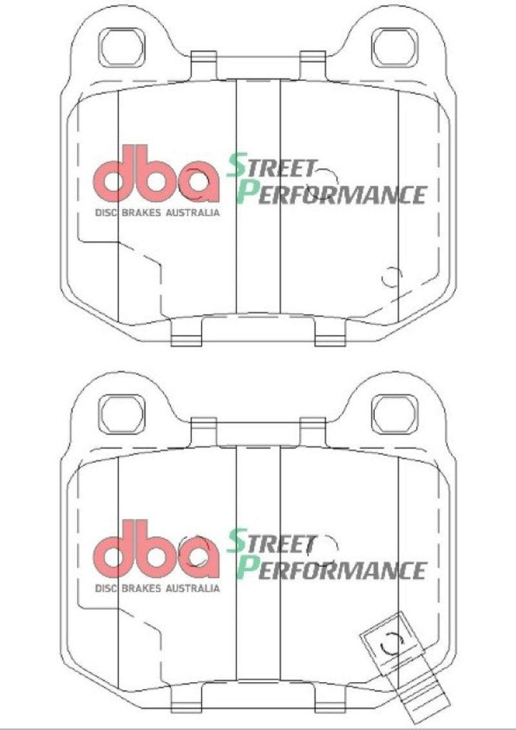 DBA 03-06 EVO / 04-09 STi / 03-07 350Z Track Edition/G35 w/ Brembo SP500 Rear Brake Pads - Corvette Realm