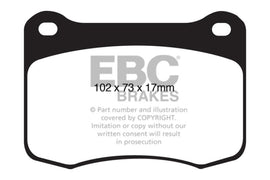 EBC 08+ Lexus IS-F 5.0 Yellowstuff Rear Brake Pads - Corvette Realm