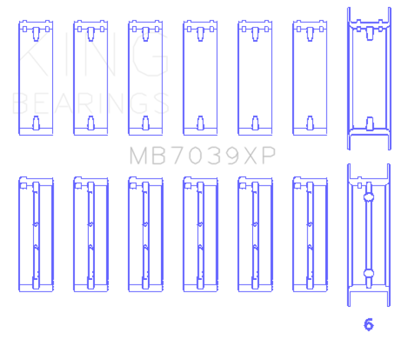 King BMW M20/M50 2.0L/2.5L/2.7L Performance Main Bearing Set - Size STD
