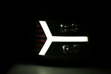 Load image into Gallery viewer, AlphaRex 07-13 Chevy 1500HD(NewBody) NOVA LED Proj Headlight Plank Sty Glos Blk w/Activ Lite/Seq Sig - Corvette Realm