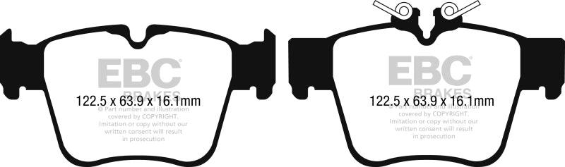 EBC 2015+ Mercedes-Benz C300 (W205) 2.0L Turbo AMG Sport Pkg Redstuff Rear Brake Pads - Corvette Realm