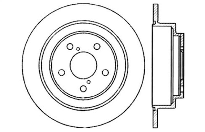 StopTech 05-06 Saab 9-2X AWD / 02-05 Impreza WRX / 02 WRX STi Slotted & Drilled Right Rear Rotor - Corvette Realm