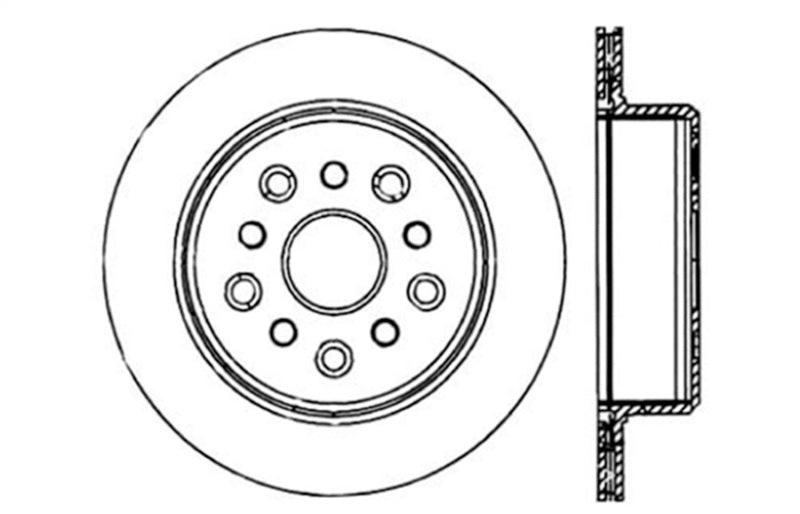 StopTech 5/93-98 Toyota Supra Left Rear Slotted & Drilled Rotor - Corvette Realm