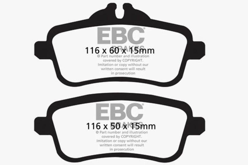 EBC 14+ Mercedes-Benz CLA45 AMG 2.0 Turbo Yellowstuff Rear Brake Pads - Corvette Realm