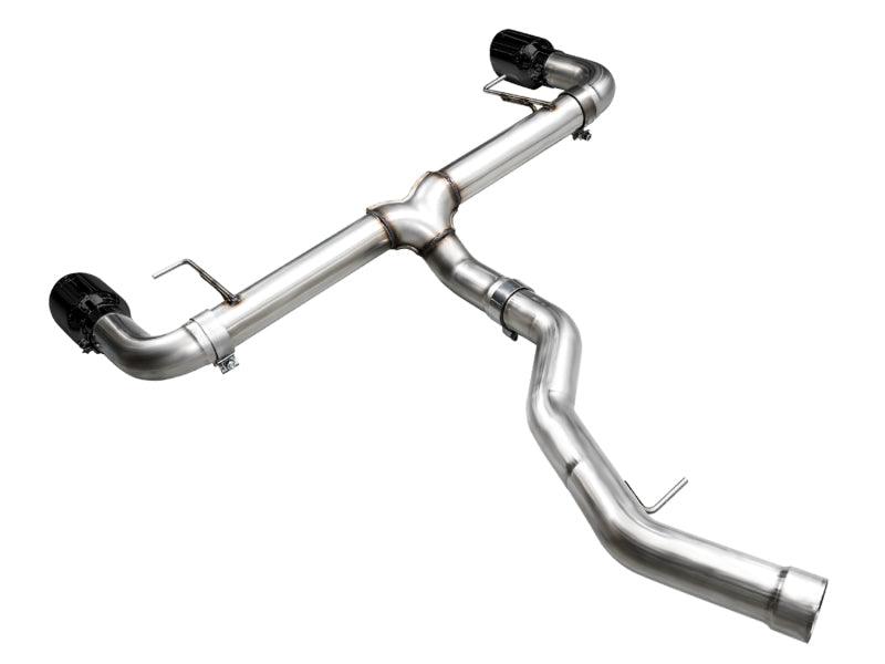 AWE 19-23 BMW 330i / 21-23 BMW 430i Base G2X Track Edition Axle Back Exhaust - Diamond Black - Corvette Realm