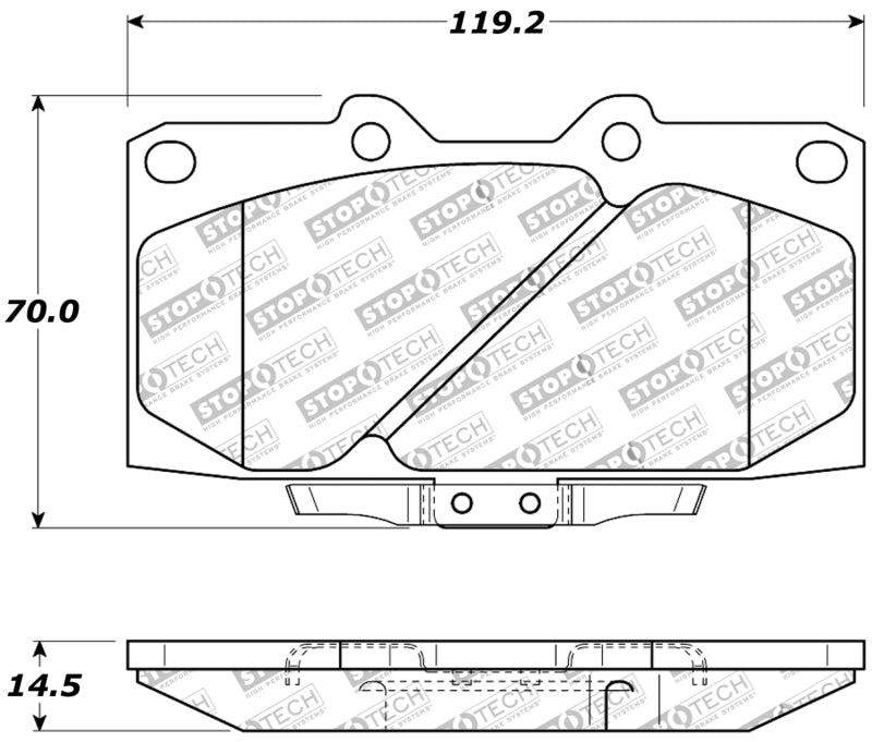 StopTech 89-96 Nissan 300ZX Sport Performance Front Brake Pads - Corvette Realm