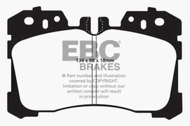 EBC 07+ Lexus LS460 4.6 Redstuff Front Brake Pads - Corvette Realm