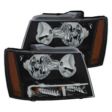 Load image into Gallery viewer, ANZO 2007-2014 Chevrolet Tahoe/Suburban Crystal Headlights Black - Corvette Realm