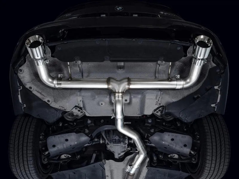 AWE 19-23 BMW 330i / 21-23 BMW 430i Base G2X Track Edition Axle Back Exhaust - Chrome Silver - Corvette Realm
