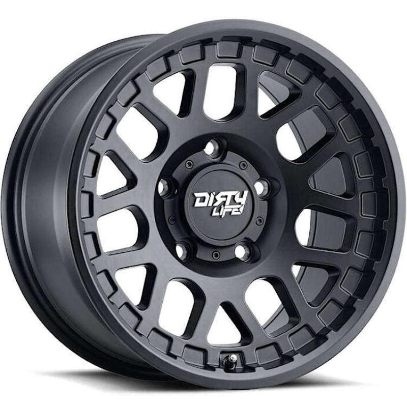 Dirty Life 9306 Mesa 17x9 / 5x127 BP / -12mm Offset / 78.1mm Hub Matte Black Wheel - Corvette Realm