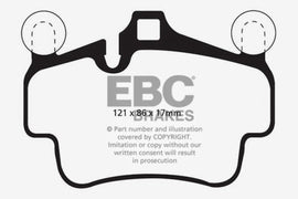 EBC 07-08 Porsche 911 (997) (Cast Iron Rotor only) 3.6 Carrera 2 Redstuff Front Brake Pads - Corvette Realm