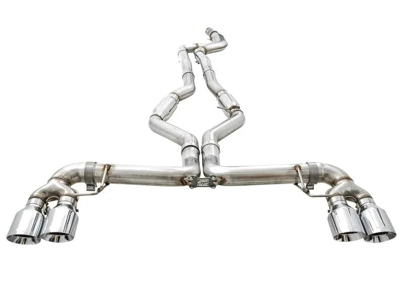 AWE Tuning 2019+ BMW M340i (G20) Track Edition Exhaust - Quad Chrome Silver Tips - Corvette Realm