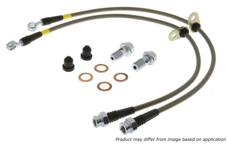 StopTech 06-17 Lexus HS250h / Toyota RAV4 Stainless Steel Front Brake Lines - Corvette Realm