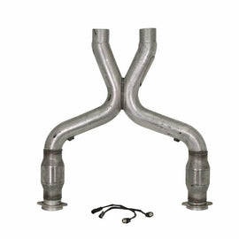 BBK 11-14 Mustang 5.0 Short Mid X Pipe With Catalytic Converters 3.0 For BBK Long Tube Headers - Corvette Realm