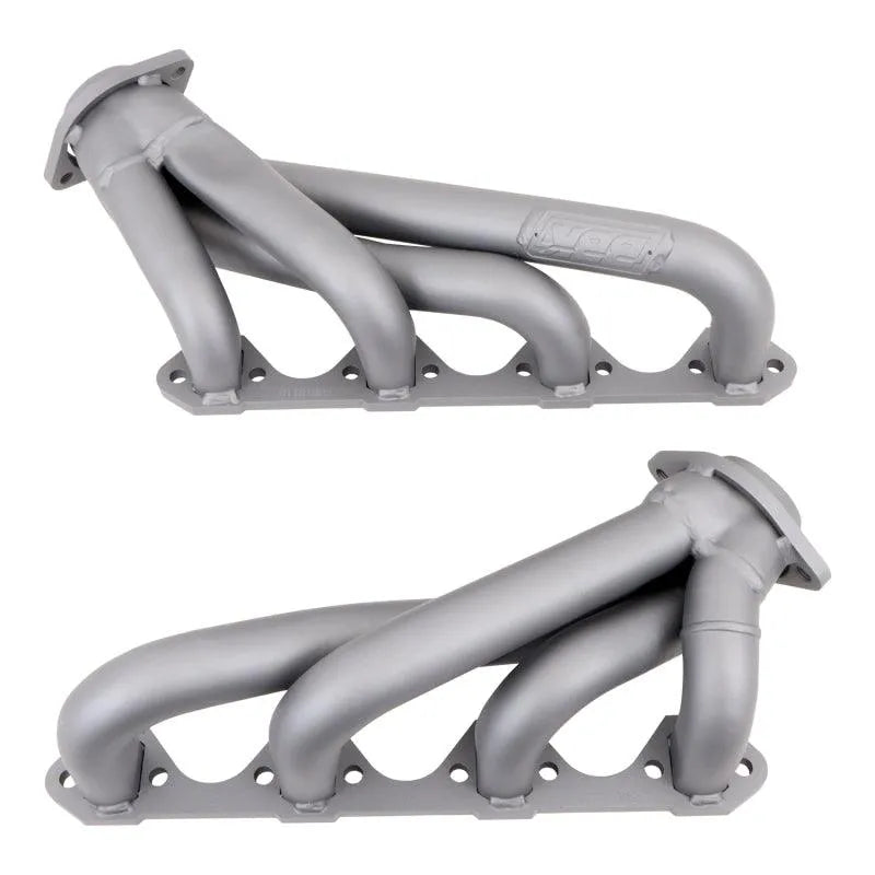 BBK 79-93 Mustang 351 Swap Shorty Unequal Length Exhaust Headers - 1-5/8 Titanium Ceramic - Corvette Realm