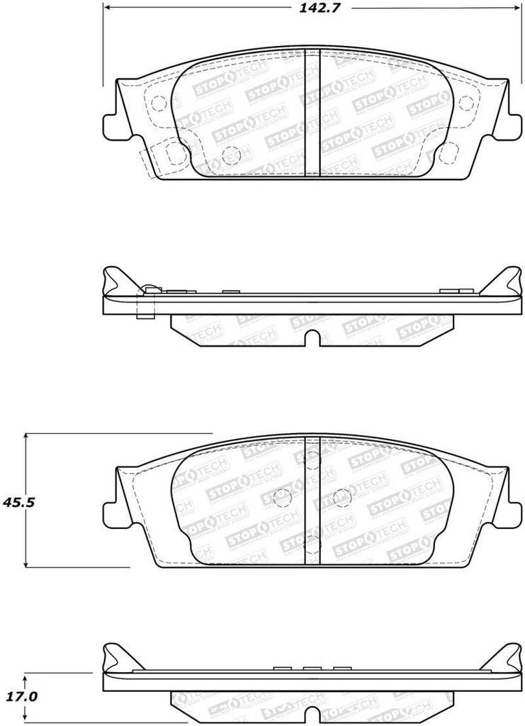 StopTech Street Brake Pads - Front/Rear - Corvette Realm