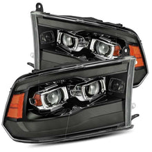 Load image into Gallery viewer, AlphaRex 09-18 Ram 1500HD LUXX Proj Headlight Plnk Style Jet Blk w/Activ Light/Seq Signal/Smoked DRL - Corvette Realm