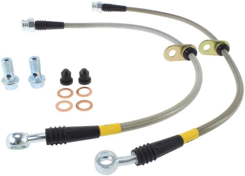 StopTech 99-00 Civic Si w/Rear Disc Brakes Front SS Brake Lines - Corvette Realm