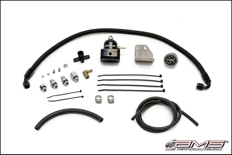 AMS Performance 08-15 Mitsubishi EVO X Fuel Pressure Regulator Kit - Black - Corvette Realm