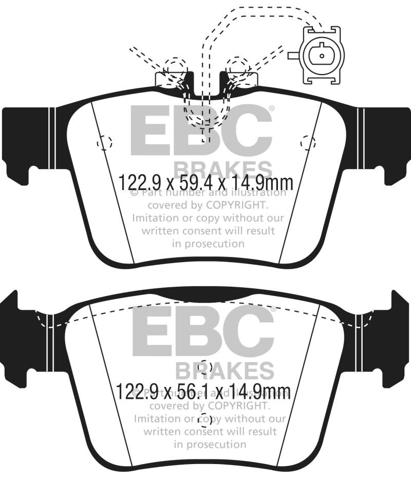 EBC 2017+ Alfa Romeo Giulia 2.0L Turbo Greenstuff Rear Brake Pads - Corvette Realm