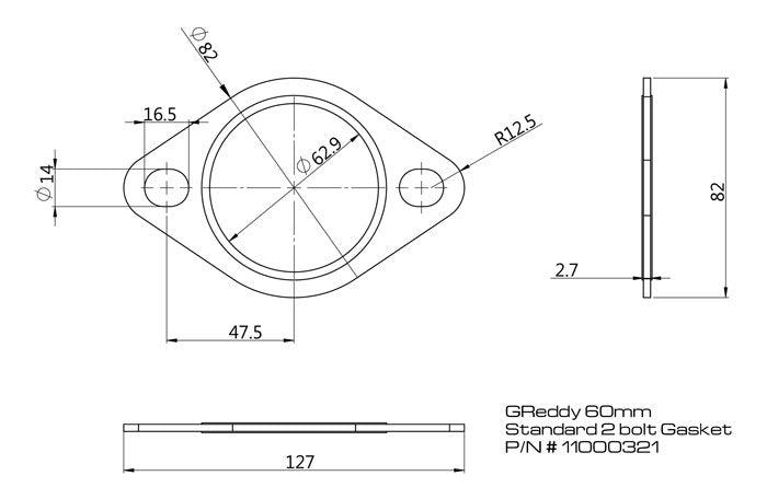 GReddy 60mm Oval Exhaust Gasket - Corvette Realm