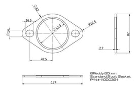 GReddy 60mm Oval Exhaust Gasket - Corvette Realm