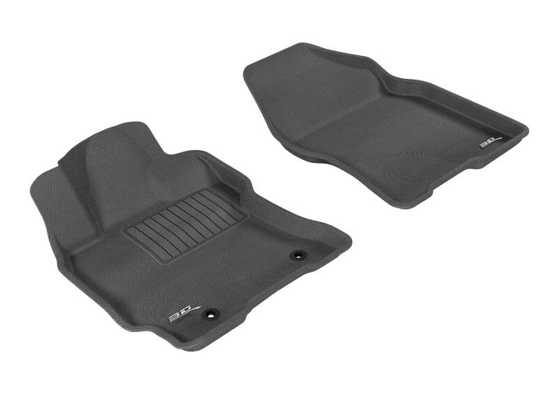 3D MAXpider 2004-2009 Toyota Prius Kagu 1st Row Floormat - Black - Corvette Realm