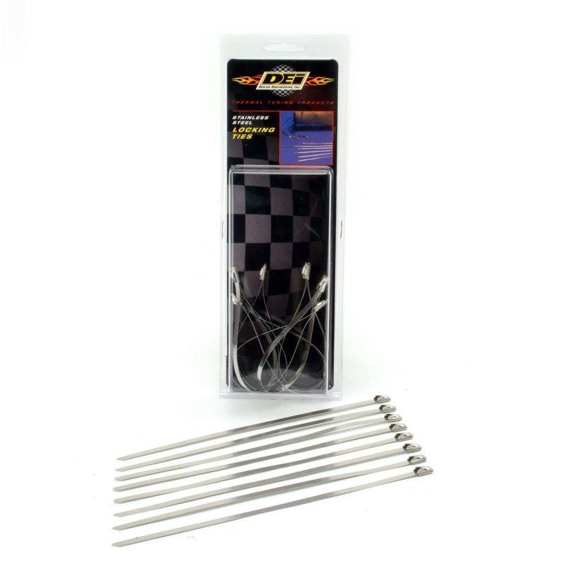 DEI Stainless Steel Locking Tie 8in - 8 per pack - Corvette Realm